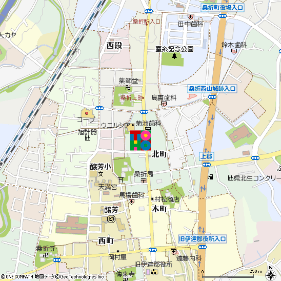 桑折支店付近の地図